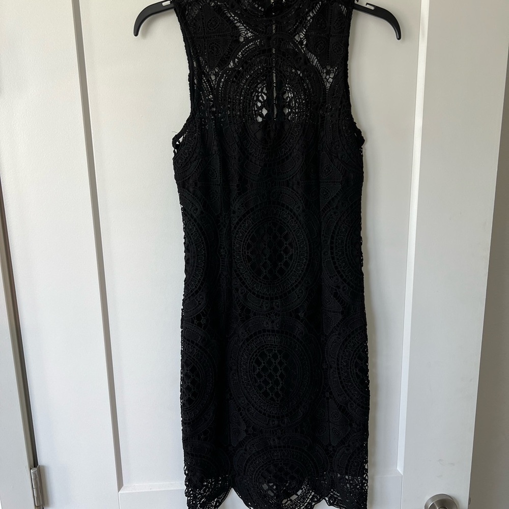 Charlotte Russe Black Halter Sheath Midi Dress